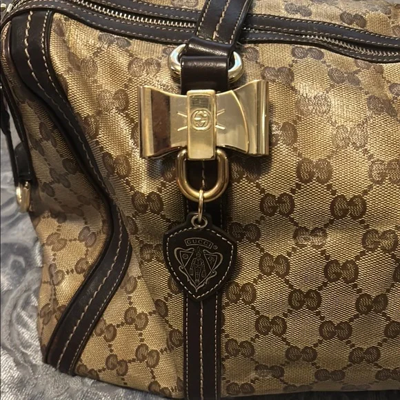 Gucci Brown GG Monogram Tote Bag